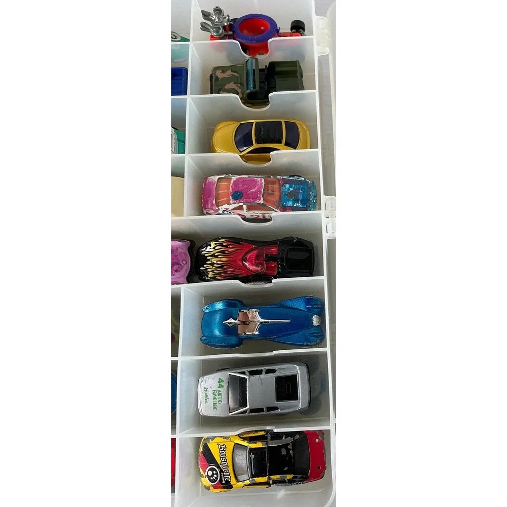 Vintage Matchbox Hot‎ Wheels Diecast Car Lot 48 Cars Carry Case Mixed Collection